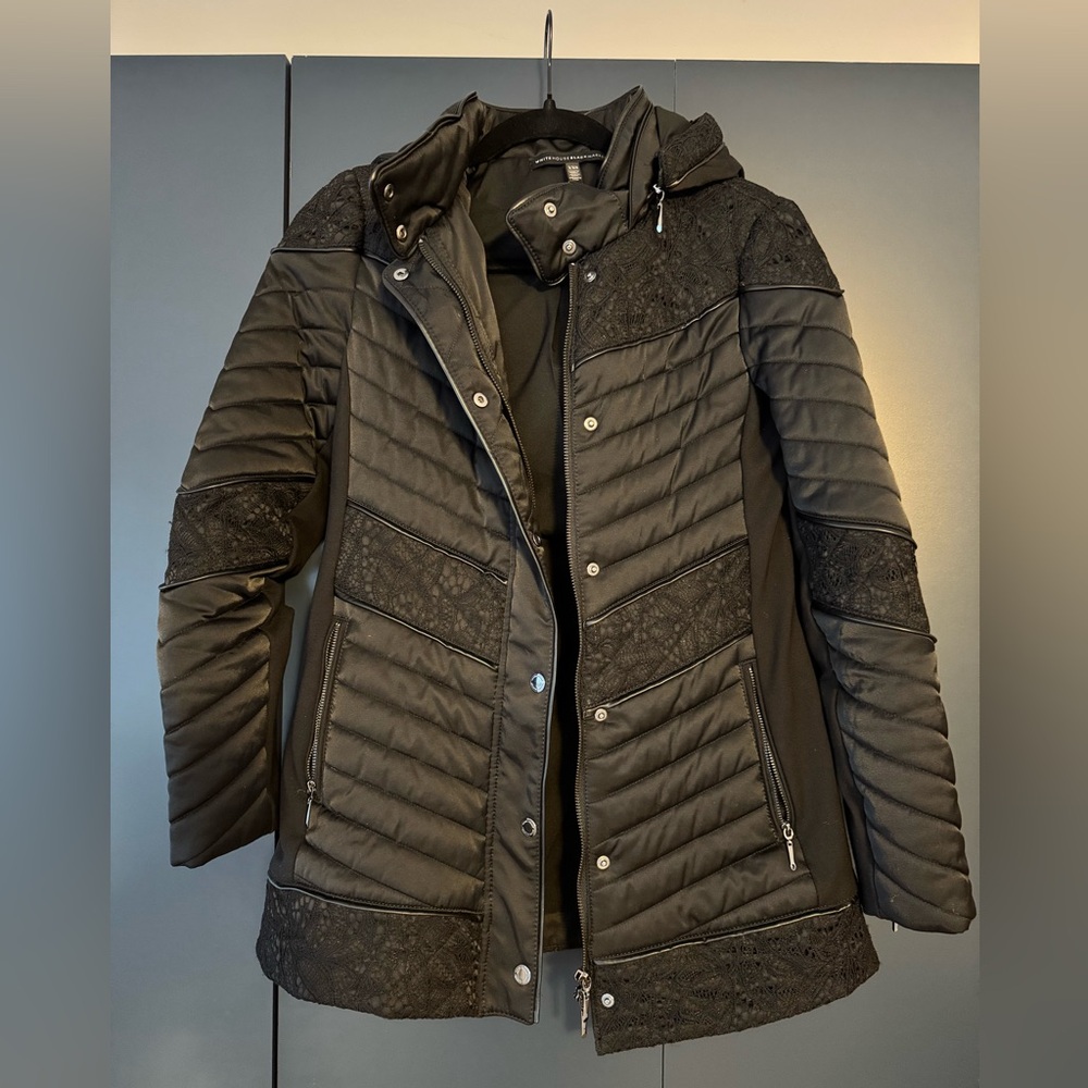 White House Black Market Quilted Black Jacket